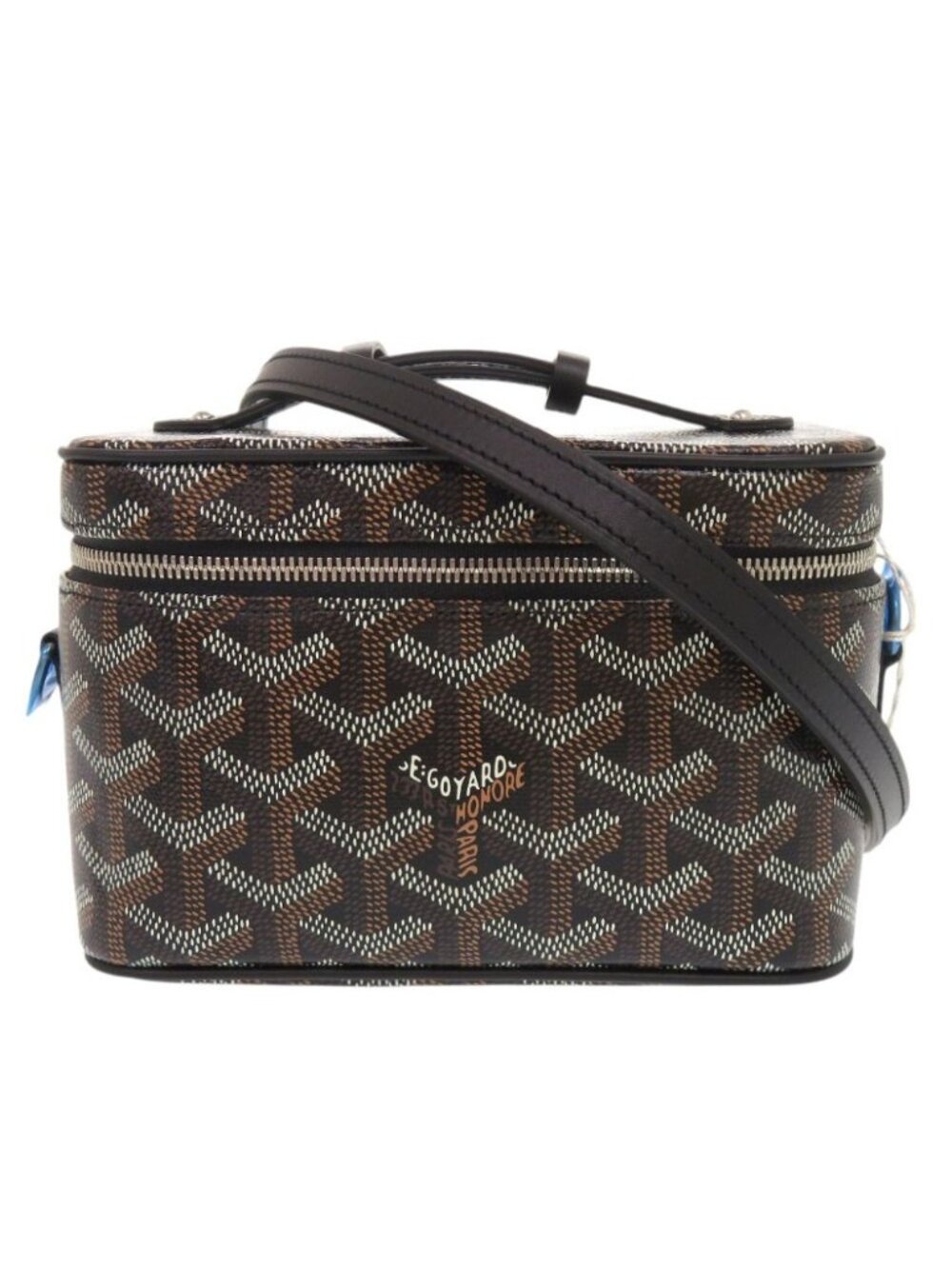 Goyard Muse Mini Vanity Goyardine Canvas Selvon Calfskin Black 2-Way Shoulder